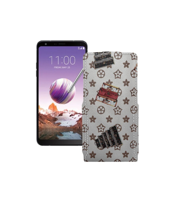 Чохол-флип з екошкіри для телефону LG Q Stylo 4