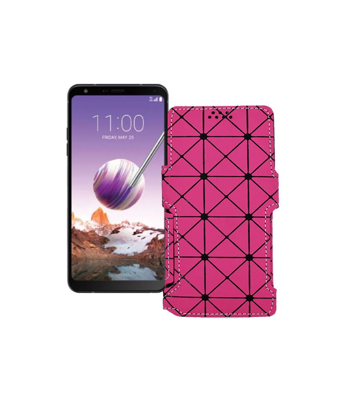 Чохол-книжка з екошкіри для телефону LG Q Stylo 4