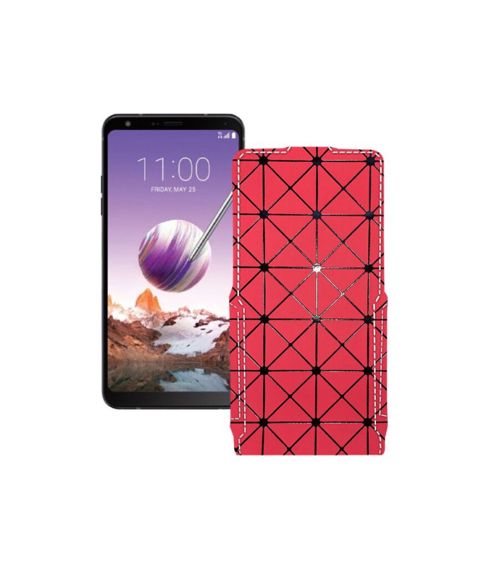 Чохол-флип з екошкіри для телефону LG Q Stylo 4