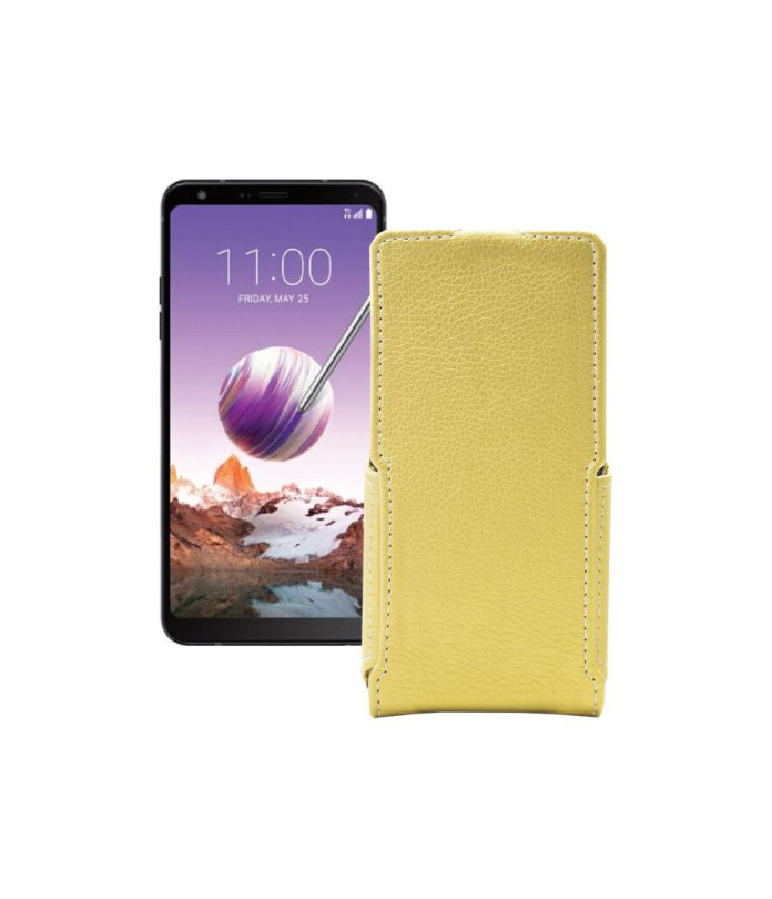 Чохол-флип з екошкіри для телефону LG Q Stylo 4