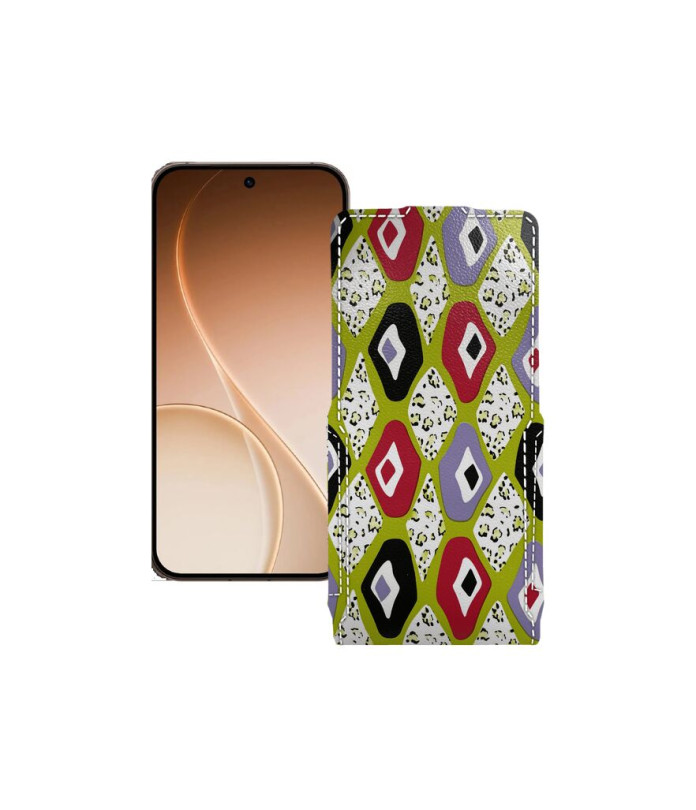 Чохол-флип з екошкіри для телефону OPPO Reno15