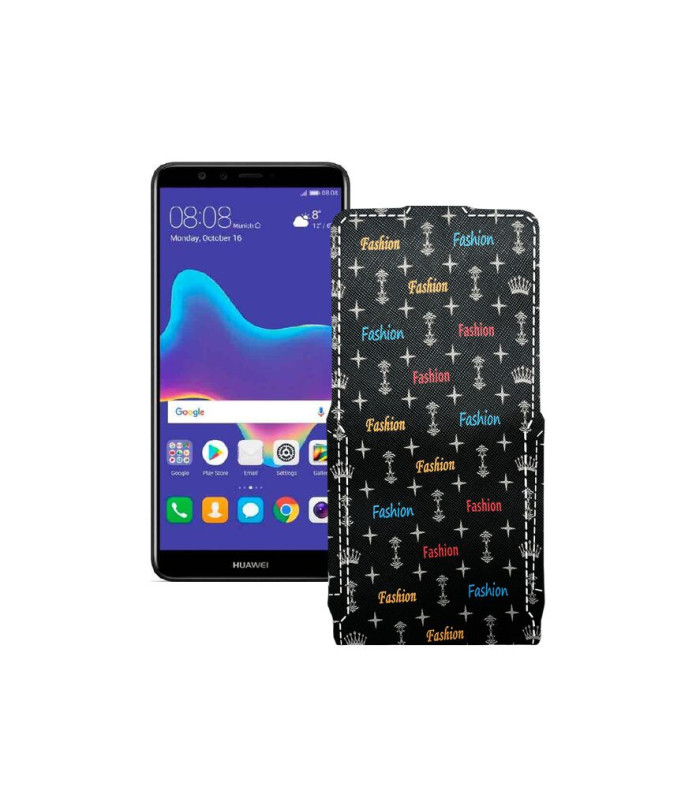 Чохол-флип з екошкіри для телефону Huawei Y9 2018