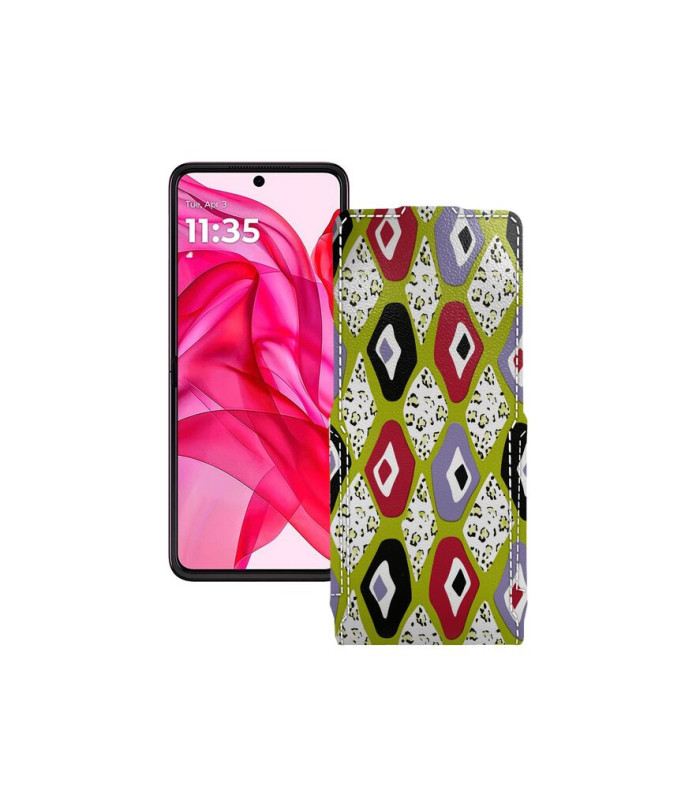 Чохол-флип з екошкіри для телефону Motorola Razr 50 Ultra