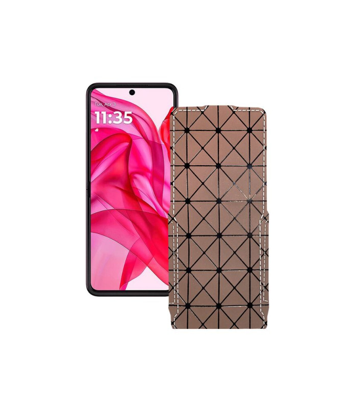 Чохол-флип з екошкіри для телефону Motorola Razr 50 Ultra