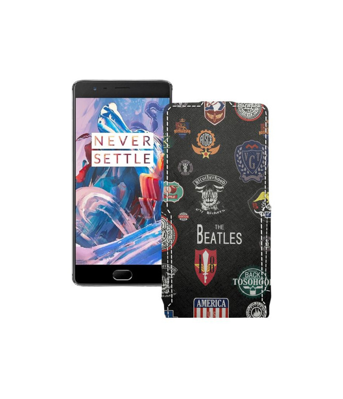 Чохол-флип з екошкіри для телефону OnePlus 3T