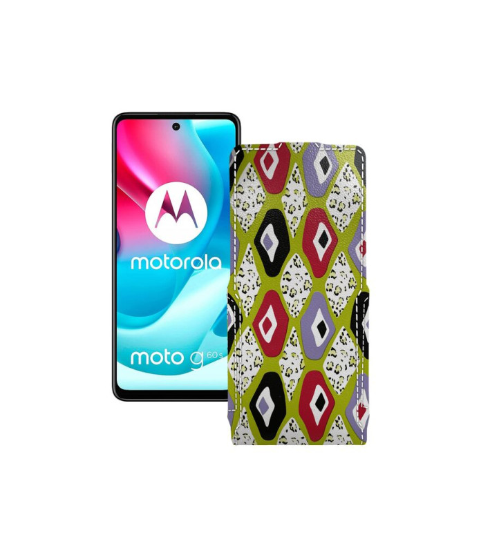 Чохол-флип з екошкіри для телефону Motorola Moto G60s