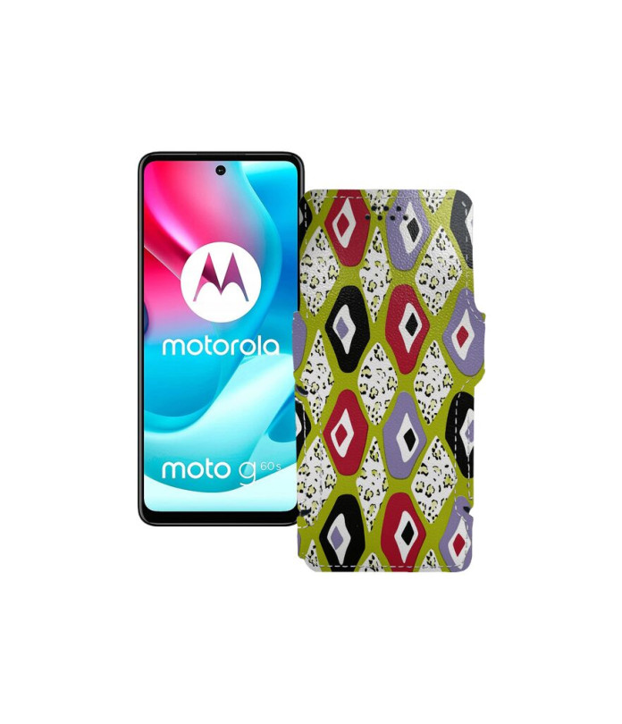 Чохол-книжка з екошкіри для телефону Motorola Moto G60s