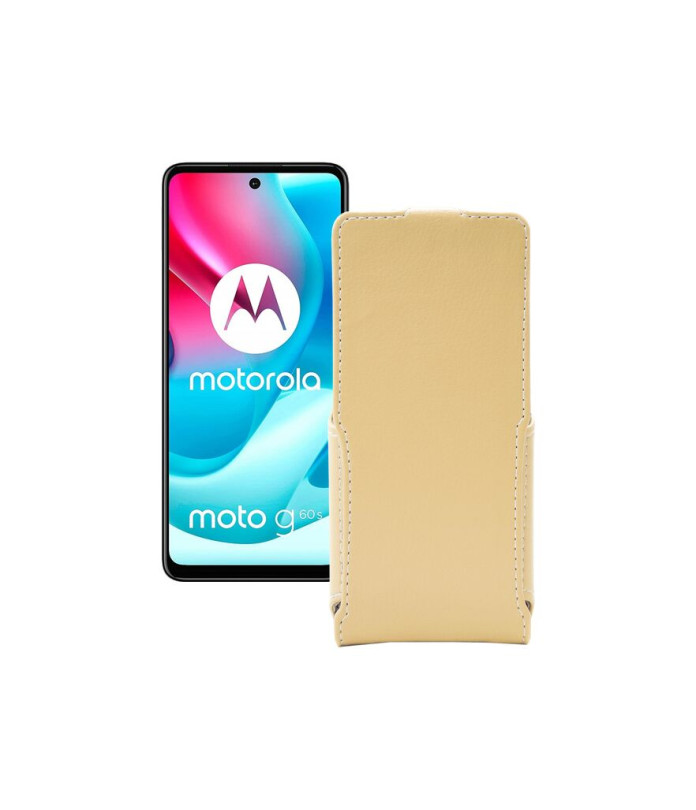 Чохол-флип з екошкіри для телефону Motorola Moto G60s