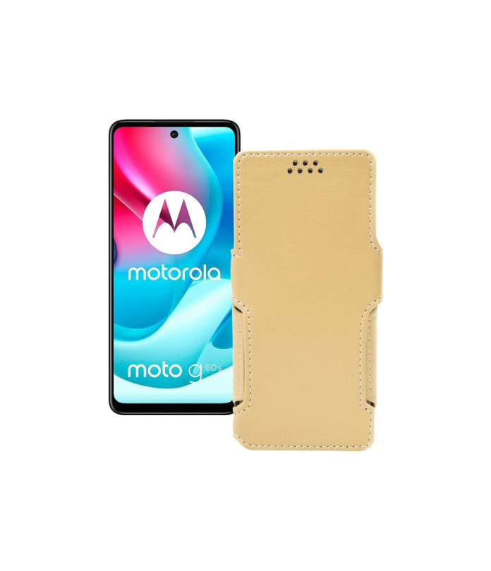 Чохол-книжка з екошкіри для телефону Motorola Moto G60s