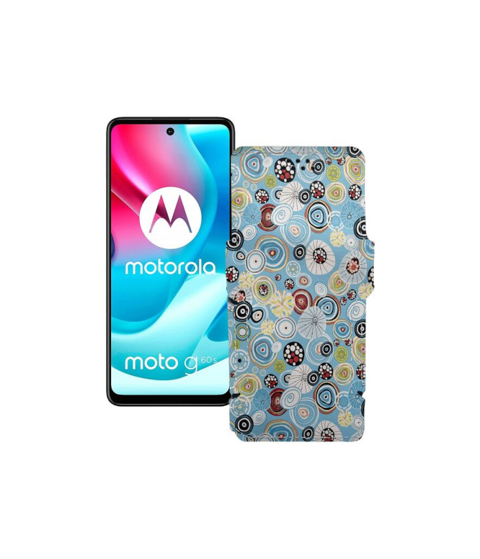 Чохол-книжка з екошкіри для телефону Motorola Moto G60s