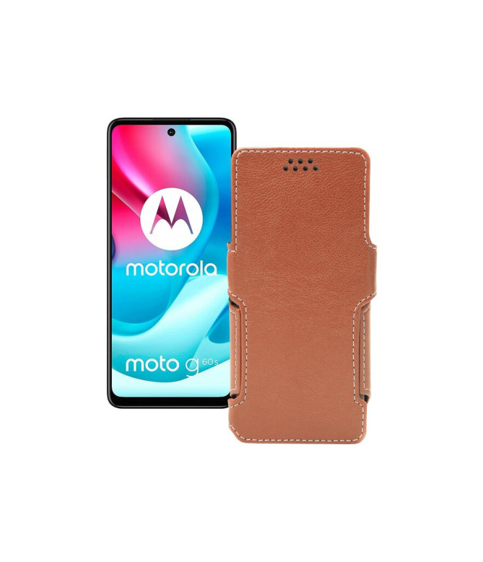 Чохол-книжка з екошкіри для телефону Motorola Moto G60s