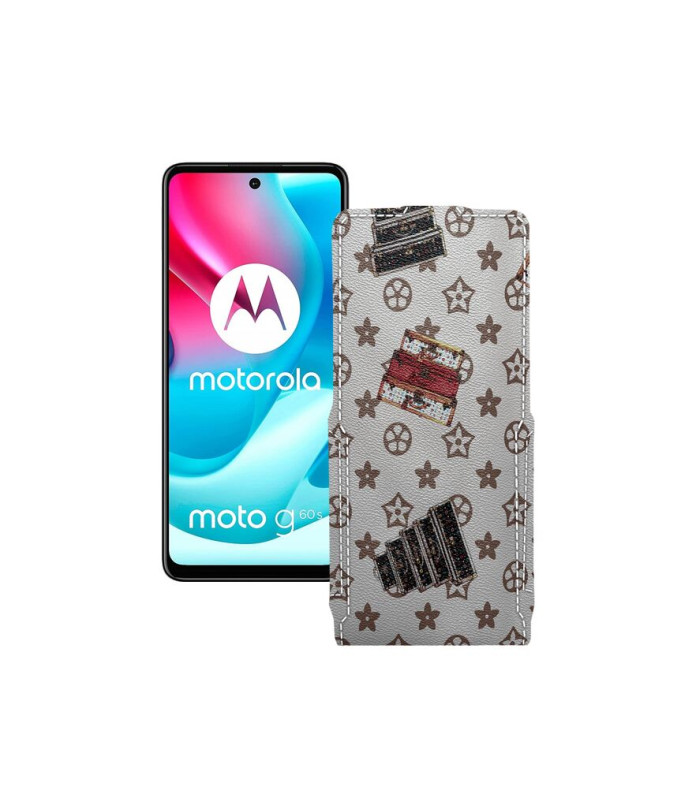 Чохол-флип з екошкіри для телефону Motorola Moto G60s