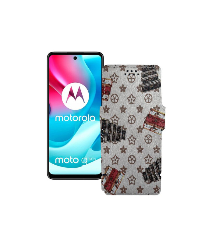 Чохол-книжка з екошкіри для телефону Motorola Moto G60s