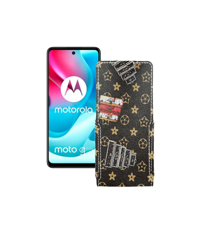 Чохол-флип з екошкіри для телефону Motorola Moto G60s