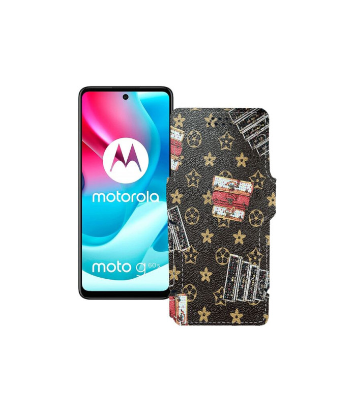 Чохол-книжка з екошкіри для телефону Motorola Moto G60s