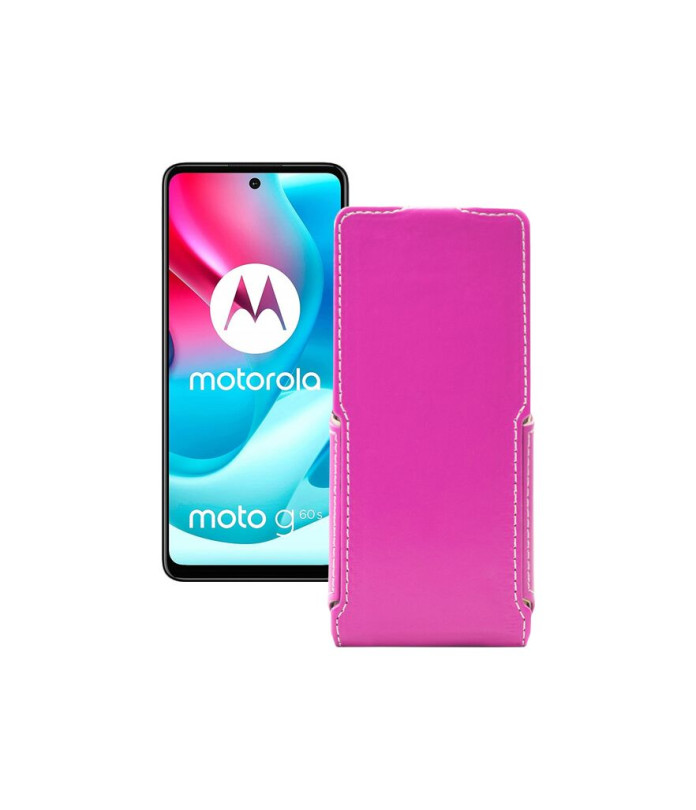 Чохол-флип з екошкіри для телефону Motorola Moto G60s