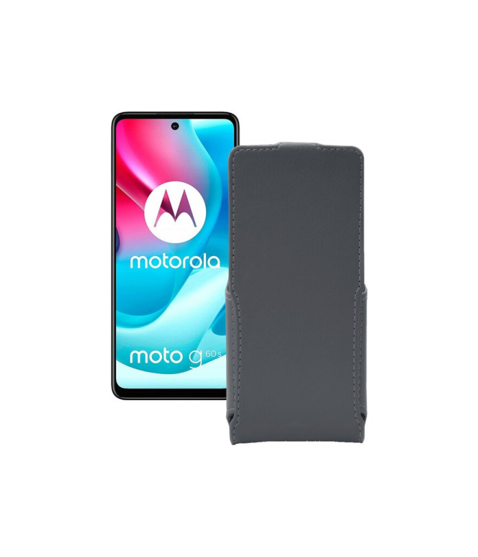 Чохол-флип з екошкіри для телефону Motorola Moto G60s