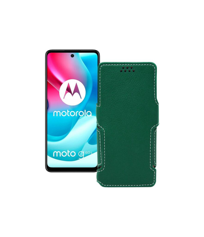 Чохол-книжка з екошкіри для телефону Motorola Moto G60s