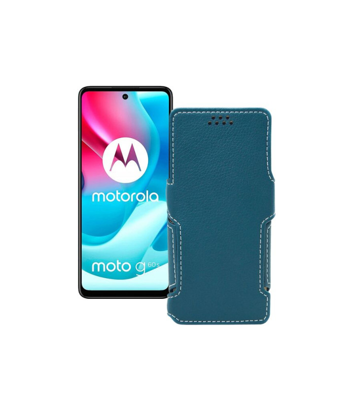 Чохол-книжка з екошкіри для телефону Motorola Moto G60s