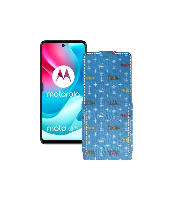 Чохол-флип з екошкіри для телефону Motorola Moto G60s