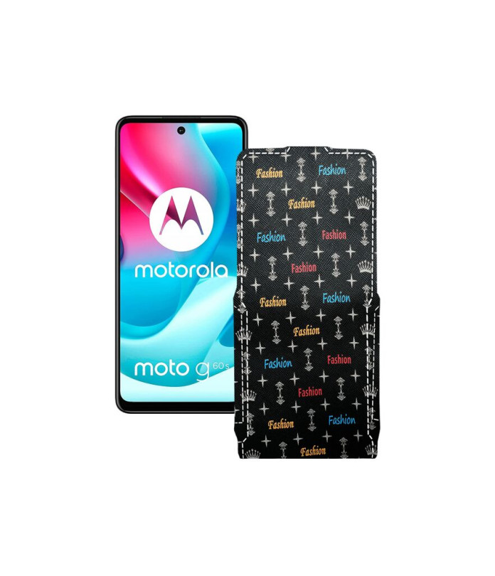 Чохол-флип з екошкіри для телефону Motorola Moto G60s