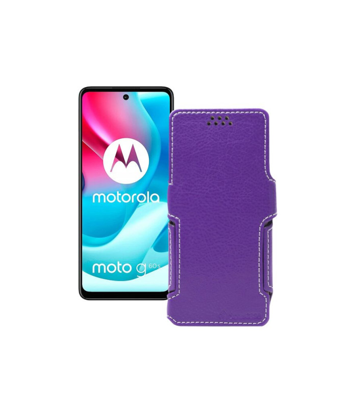 Чохол-книжка з екошкіри для телефону Motorola Moto G60s