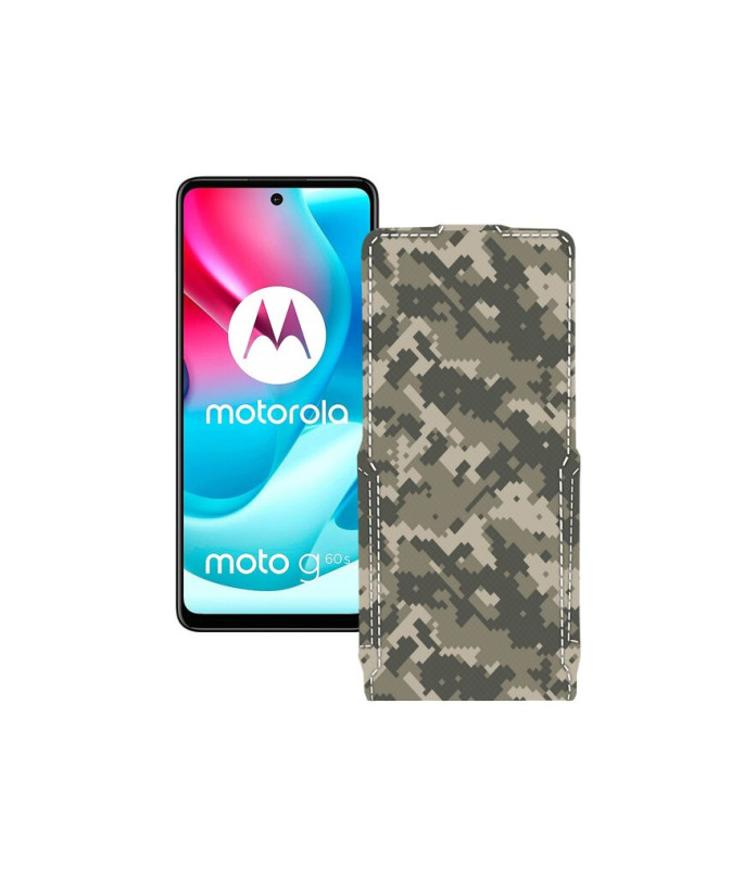 Чохол-флип з екошкіри для телефону Motorola Moto G60s