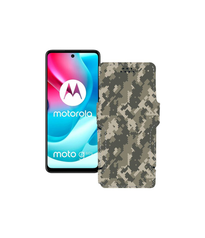 Чохол-книжка з екошкіри для телефону Motorola Moto G60s