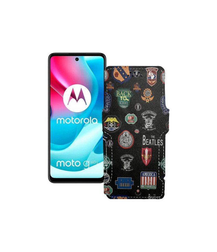 Чохол-книжка з екошкіри для телефону Motorola Moto G60s