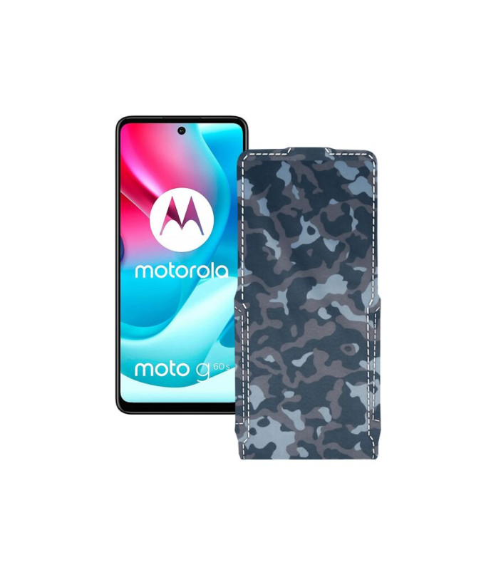 Чохол-флип з екошкіри для телефону Motorola Moto G60s