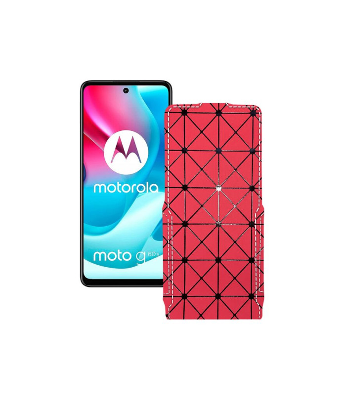 Чохол-флип з екошкіри для телефону Motorola Moto G60s