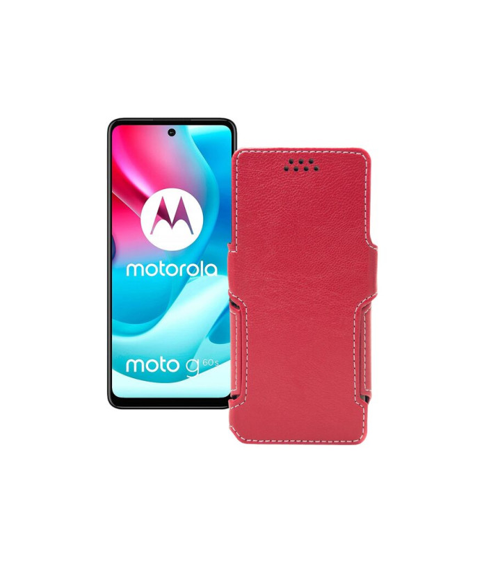 Чохол-книжка з екошкіри для телефону Motorola Moto G60s