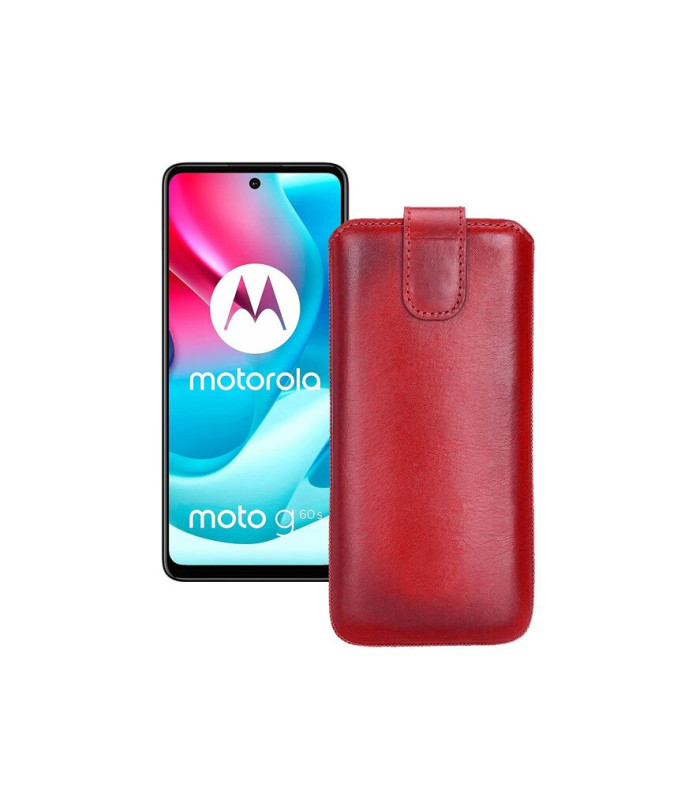 Витяжка з екошкіри для телефону Motorola Moto G60s