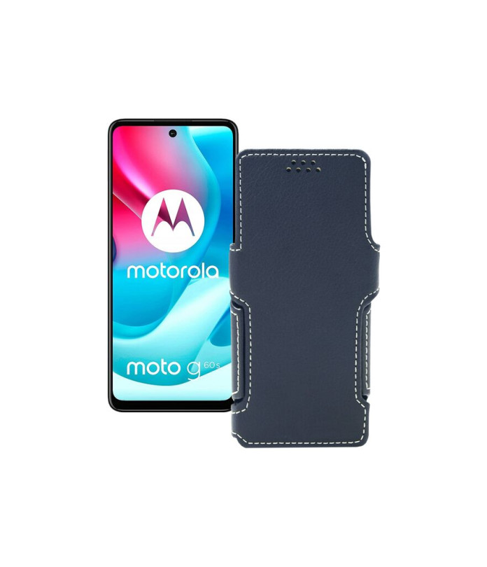 Чохол-книжка з екошкіри для телефону Motorola Moto G60s