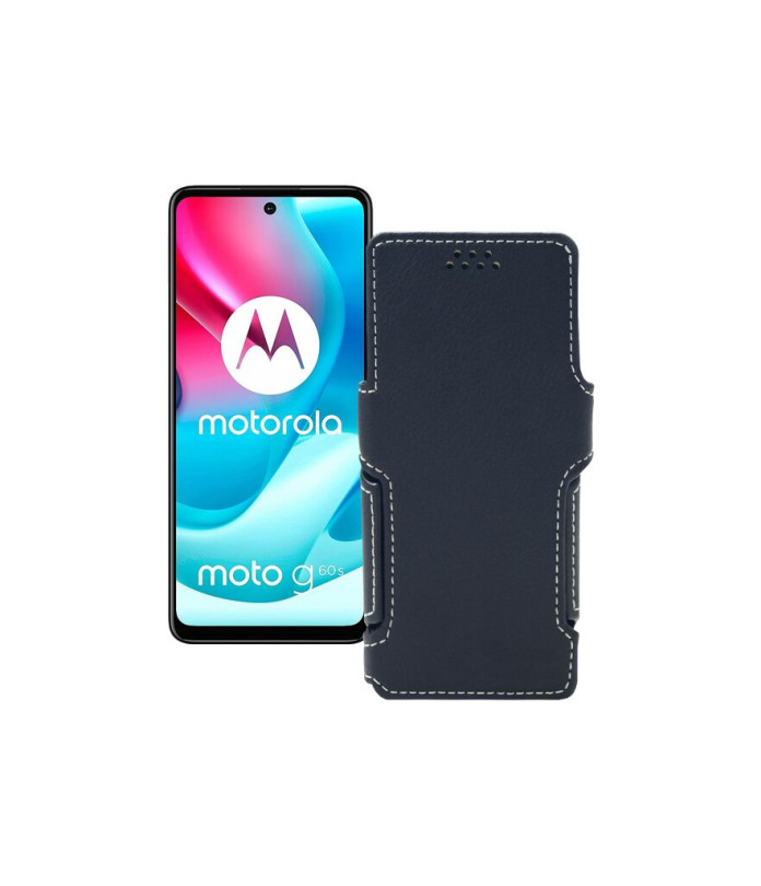 Чохол-книжка з екошкіри для телефону Motorola Moto G60s