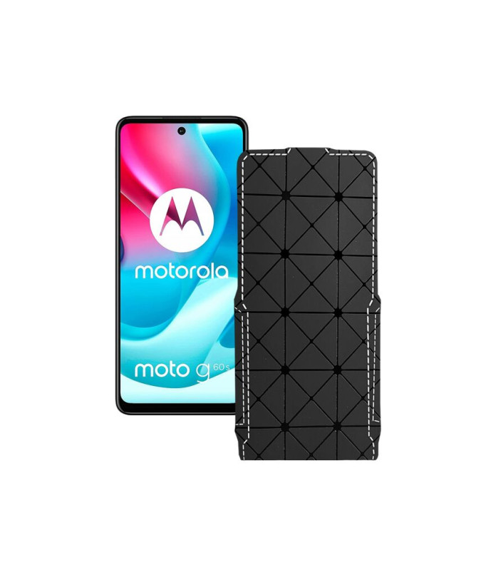 Чохол-флип з екошкіри для телефону Motorola Moto G60s