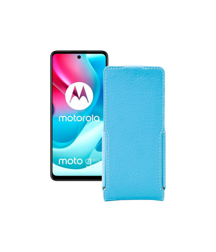 Чохол-флип з екошкіри для телефону Motorola Moto G60s