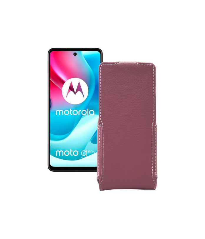 Чохол-флип з екошкіри для телефону Motorola Moto G60s