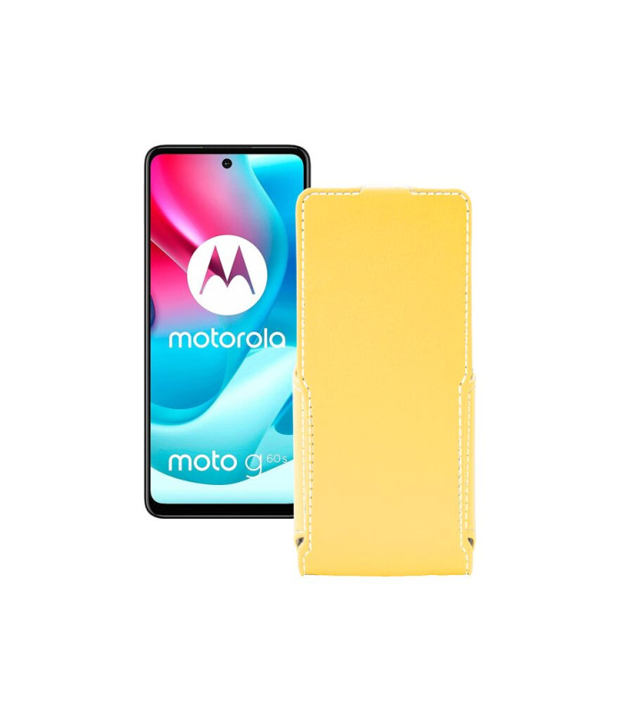 Чохол-флип з екошкіри для телефону Motorola Moto G60s