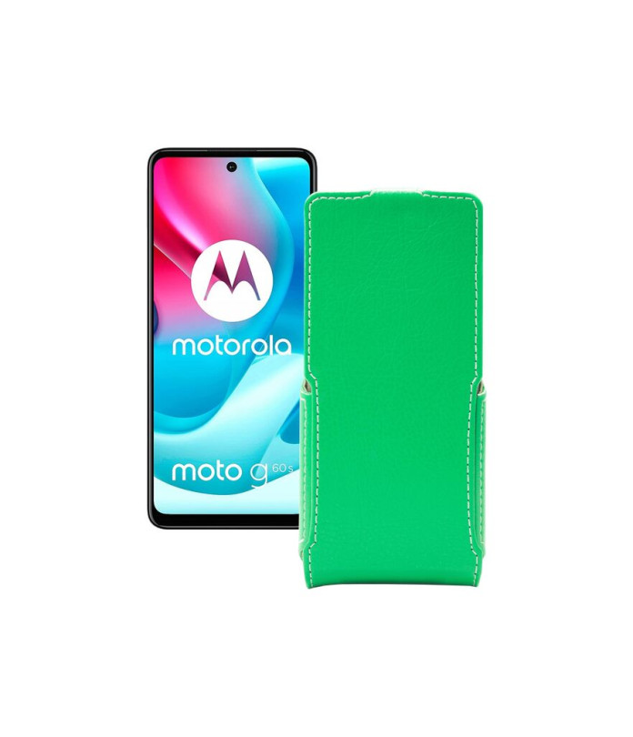 Чохол-флип з екошкіри для телефону Motorola Moto G60s