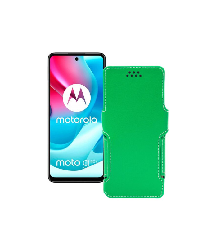 Чохол-книжка з екошкіри для телефону Motorola Moto G60s