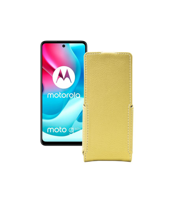 Чохол-флип з екошкіри для телефону Motorola Moto G60s