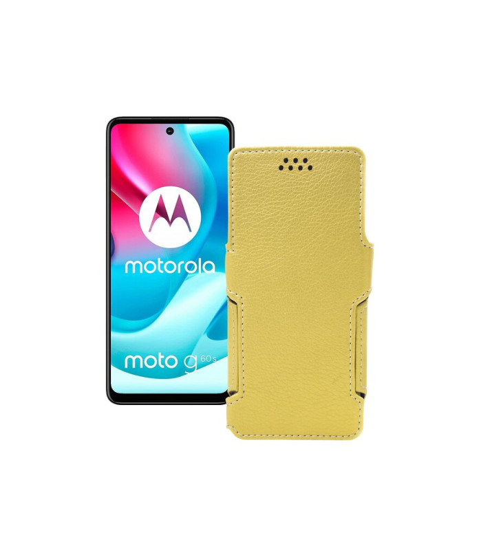 Чохол-книжка з екошкіри для телефону Motorola Moto G60s