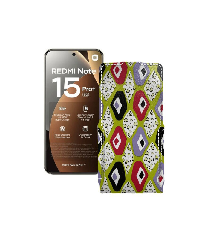 Чохол-флип з екошкіри для телефону Xiaomi Redmi Note 15 Pro Plus
