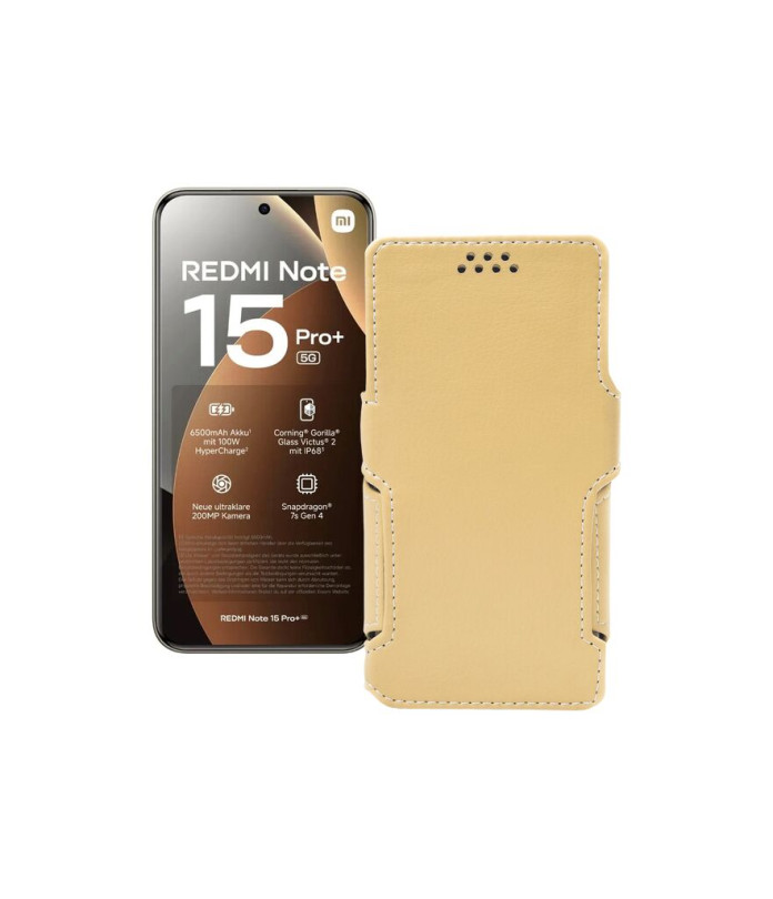 Чохол-книжка з екошкіри для телефону Xiaomi Redmi Note 15 Pro Plus