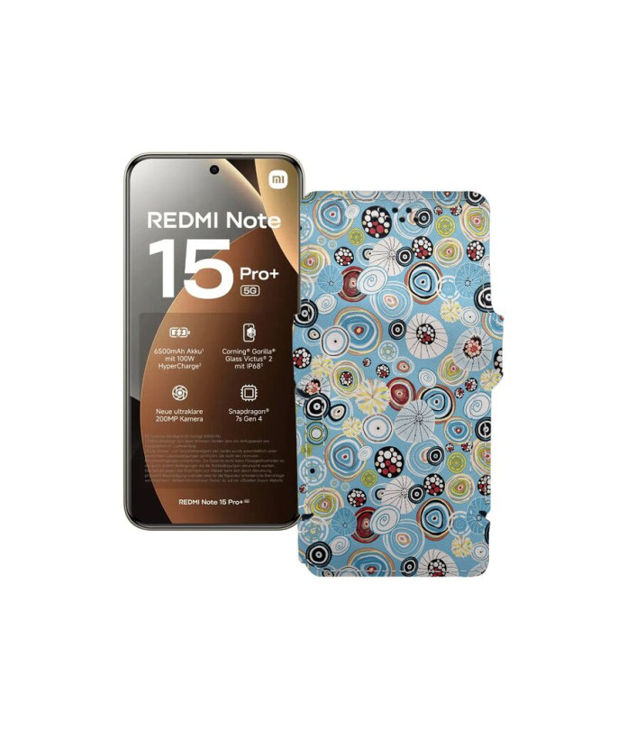 Чохол-книжка з екошкіри для телефону Xiaomi Redmi Note 15 Pro Plus