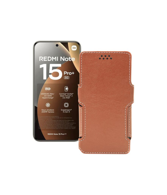 Чохол-книжка з екошкіри для телефону Xiaomi Redmi Note 15 Pro Plus