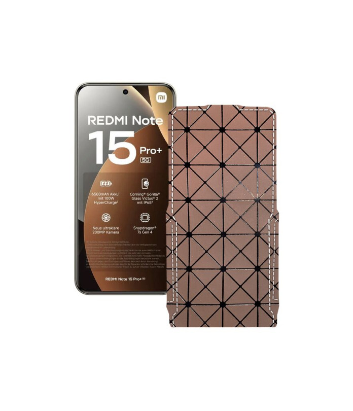 Чохол-флип з екошкіри для телефону Xiaomi Redmi Note 15 Pro Plus