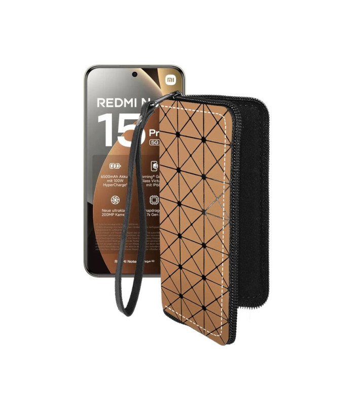 Чохол-гаманець з екошкіри для телефону Xiaomi Redmi Note 15 Pro Plus