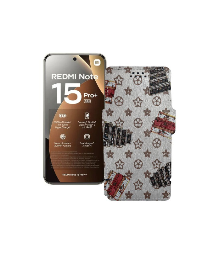 Чохол-книжка з екошкіри для телефону Xiaomi Redmi Note 15 Pro Plus